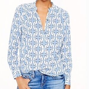 Like New, J. Crew Silk cat-print Women's blouse